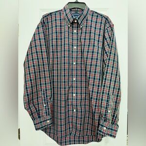 Lands' End Men's Multicolor Plaid Button-Down Shirt